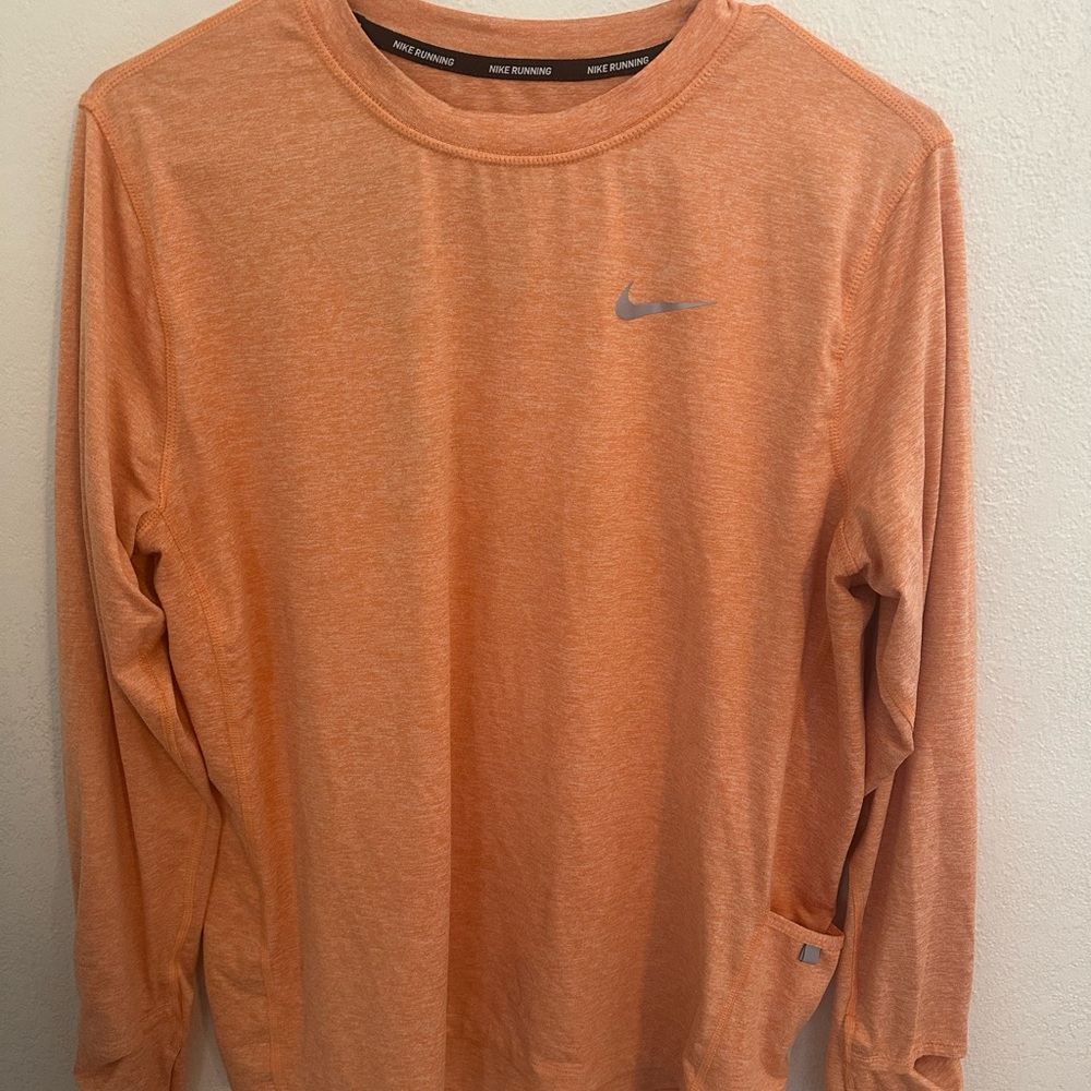 Nike Orange Long Sleeve Tee for Casual Comfort